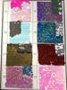 50-Color Double-Sided 5mm Sequin Fabric for Clothing, Luggage, and Wall Decoration