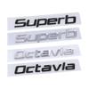 AAABV1 Auto-Buchstaben-Plakette Außen für Skoda Superb Octavia 2023 2024 Heckaufkleber Kofferraumaufkleber Emblem Auto-Modifikationszubehör