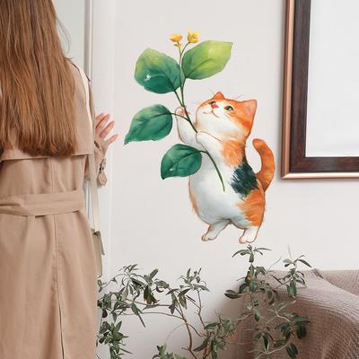 Personalisierte Bemalte Unartige Kleine Katze Wohnzimmer Eingangshalle Heimdekorationsaufkleber