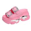 Fashion New Summer Women Slippers Flip-Flops Ladies Beach Bling Shoes Wedge Heels Shoes Woman High Platform Slippers Outside Sandals 8CM