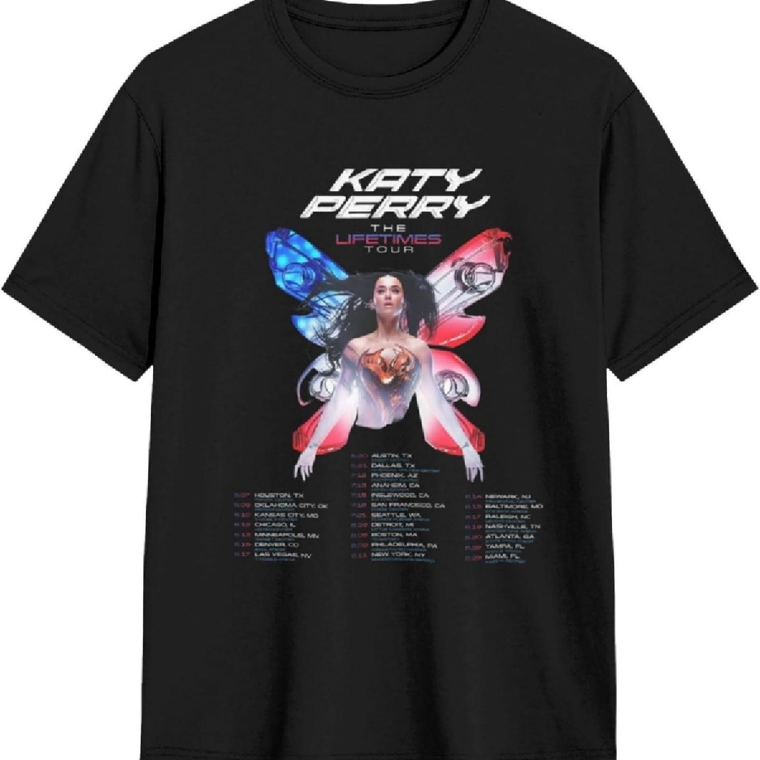 

2025 Music Tour T-Shirt Funnyfine Cotton Tops Black XXXXXL