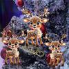 Deer Shape Xmas Tree Ornament Acrylic Reindeer Ornament Fashion Christmas Decoration  New Years