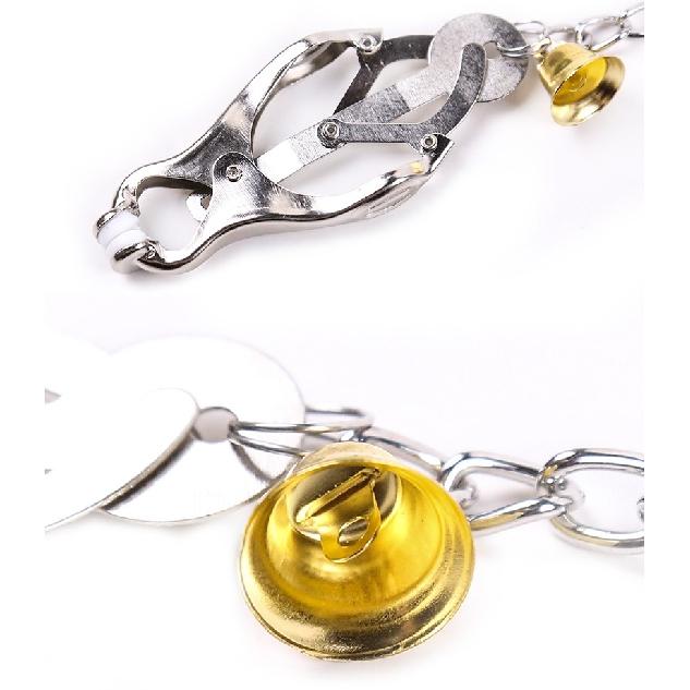 1 Pair Sexy Nipple Clamps Labia Clips With Chain Clip Sm Fetish Bust Massager Stimulate Sex Toy Flirt Bondage Exotic