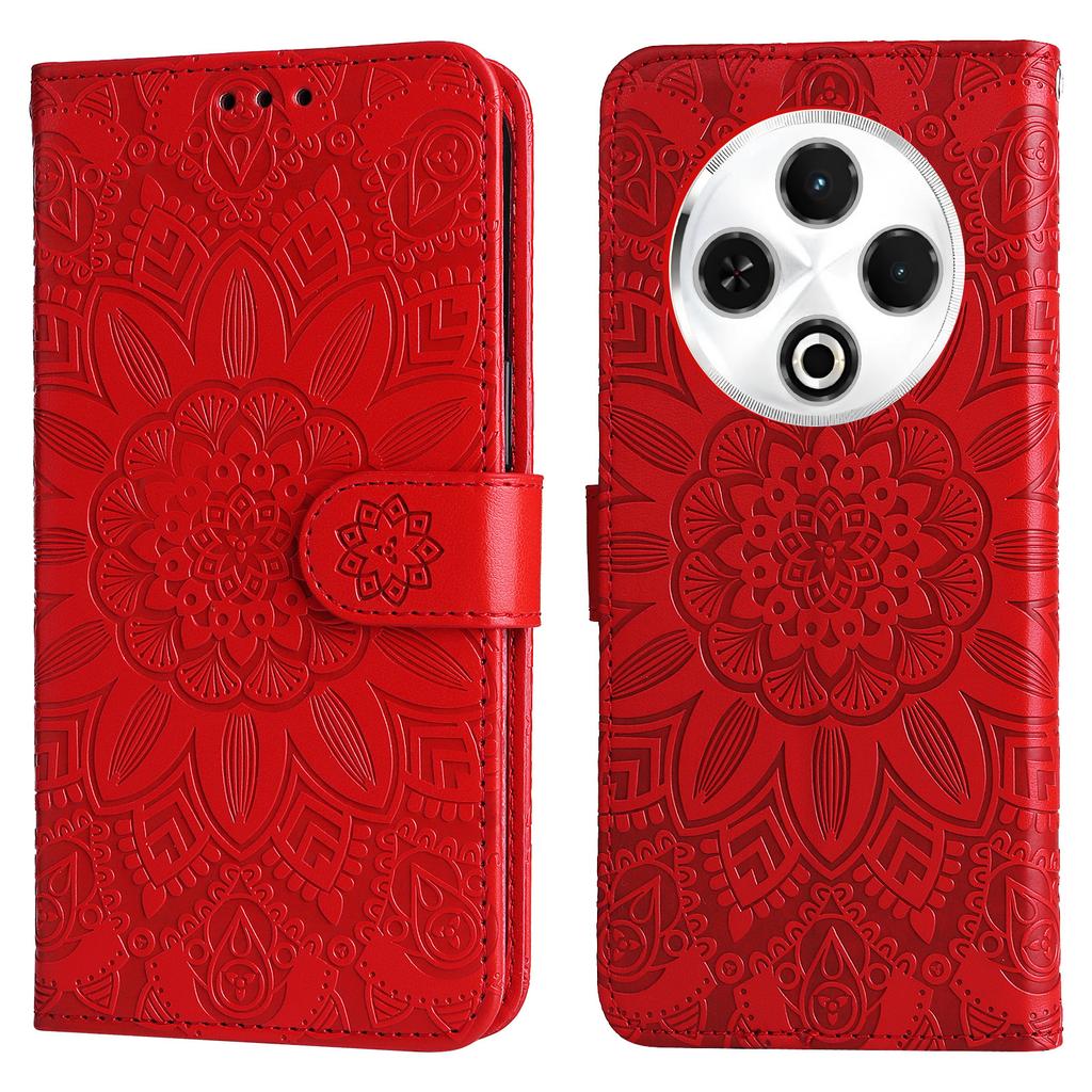 Für TECNO Spark 30 4G Hülle Sonnenblumen-Prägung Leder Brieftasche Handyhülle