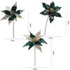 Glitter Christmas Glitter Artificial Flowers Large 30cm with Stems Xmas Tree Flowers Ornaments Cute Creative