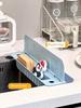 Silicone Sink Water Barrier Kitchen Sink Dishwashing Basin Anti-Splash Water Barrier Partition Silicone Water Barrier Strip