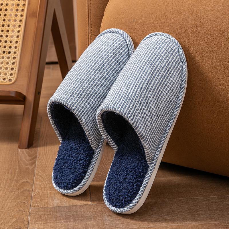 Men's and Women's Winter Indoor Non-Slip Plush Cotton Slippers