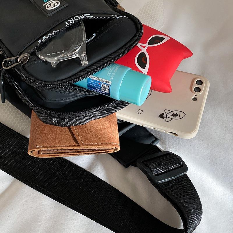 Bolso de pecho Unisex, bolsa de Almacenamiento Simple, mochila pequeña de viaje ligera, bolso cruzado, bolsos individuales de moda informales