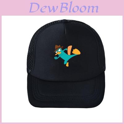 Perry das Schnabeltier Baseballkappe Verstellbar Acryl Mesh Breitkrempiger Sommerhut für Fans