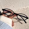 Damen Y2K Retro Ovale Brille Kleiner Rahmen Brillen Blaulichtfilter Brille Damen Computer Lese Optische Brille