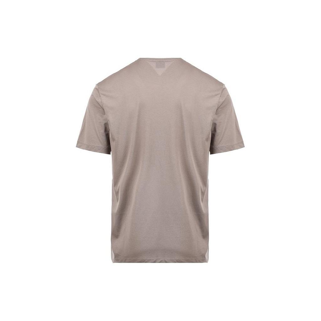 Emporio Armani SS24 Letter Logo Printed Round Neck Short Sleeve T-Shirt Men Tops Light-Brown 3D1TG3-1JPZZ-06G7
