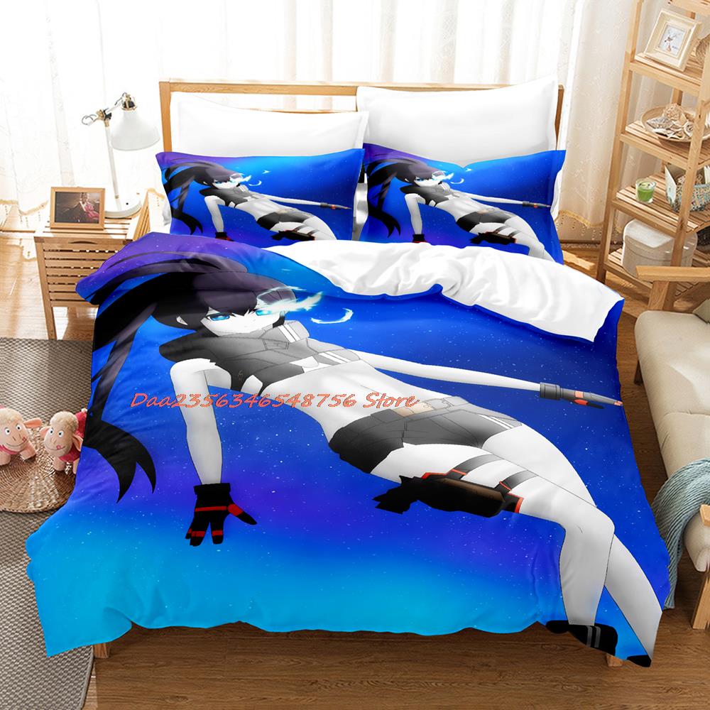 Black Rock Shooter Bedding Set Single Twin Full Queen King Size Bed Set Aldult Kid Bedroom Duvetcover Sets Anime Bed Sheet