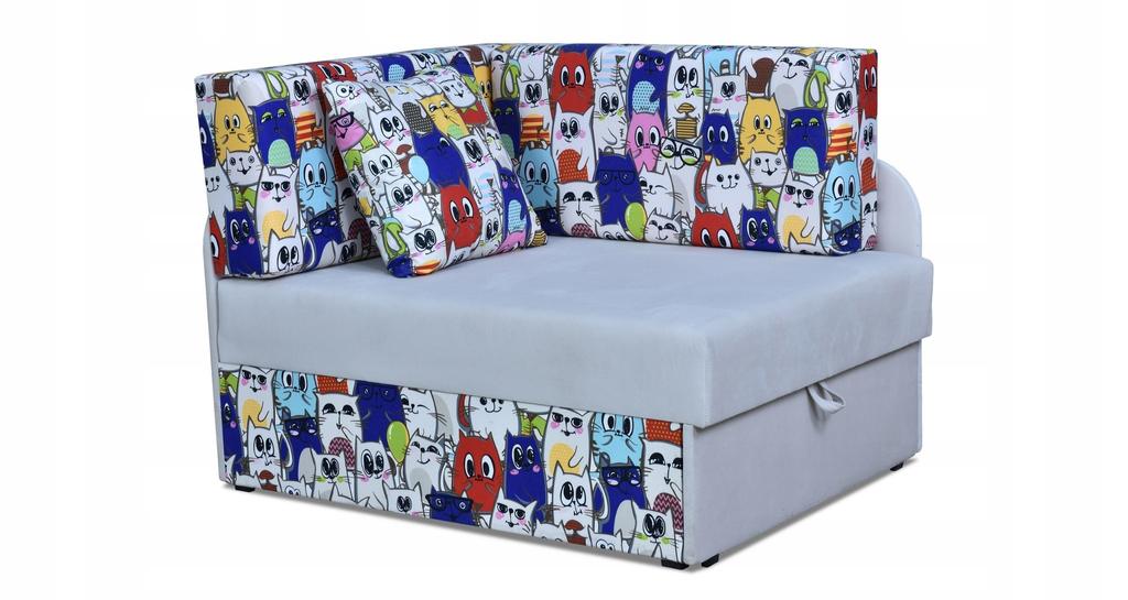 Children's Corner Sofa Bambino Extendable Container Bed Children's Mattress Kubuś