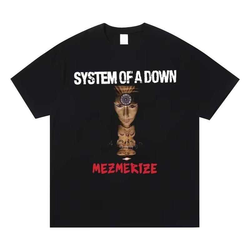 2025 Tričko kapely System of A Down Bavlna Měkké Letní Tričko Pánské Dámské Módní Tričko Pánské Rocková Hudba Streetwear Trička Topy
