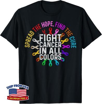 Fight Cancer In All and Every Color Ribbons Flower Heart Gift Unisex T-Shirt