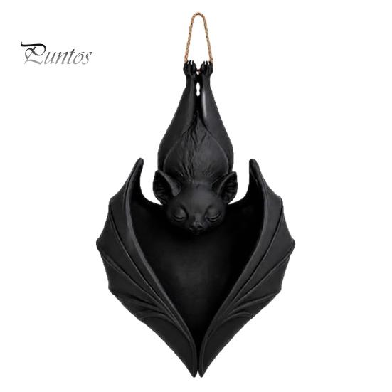 Resin Bat Succulents Pot Hanging Plant Pot, Gothic Planter, Halloween Style Container for Trailing Vines, Artificial Plants, Indoor Outdoor
