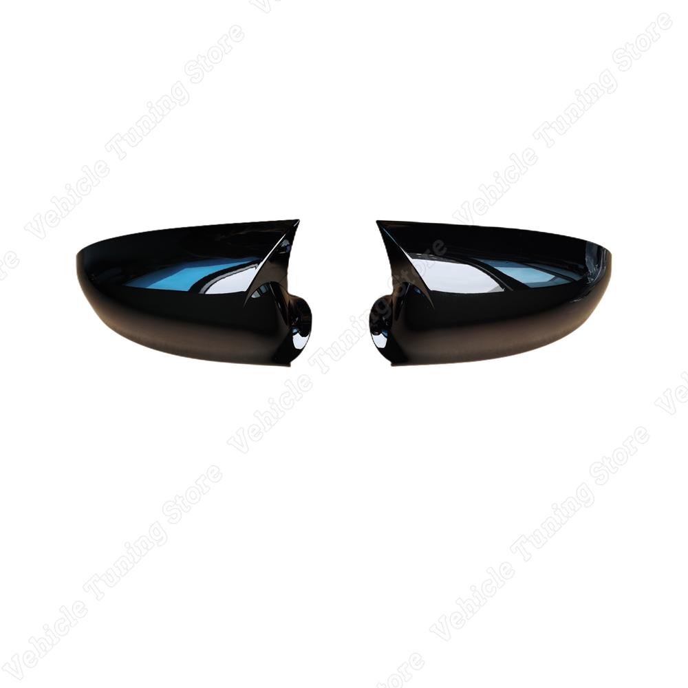 Für Volkswagen Jetta MK5 2 Stück glänzend schwarze Auto-Rückspiegel-Abdeckkappen Jetta V 1K2 TSI TDI TFSI GLI 2005–2010 Bodykits