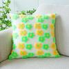 Three-dimensional Flowers Square Pillow Cover Imitation Lambswool Cushion Cover Jacquard Sofa Pillow Case Bedside Cushion Cover