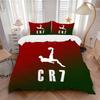 Cr7 Football Legend Print 3Pcs Bedding Setduvet Cover With 2 Bedropillowcase Home Birthday Gift