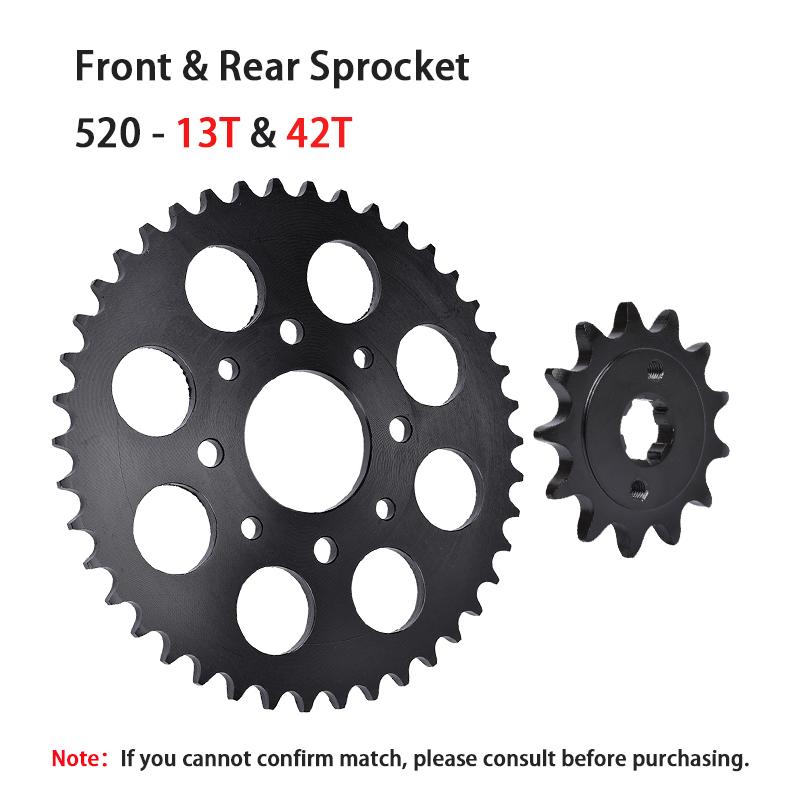 520 Chain 13T Front 42T Rear Sprocket For HONDA VT125 VT125C Shadow 1999-2007 XL125V Varadero 2001 2002 2003-2011 VT XL 125 C V