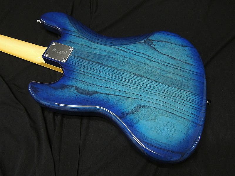 Fujigen FGN NJB100MBAH SBB Fujigen Jazz Bass Type Blue Burst Electric Bass See-Through Ash/Maple 4-String