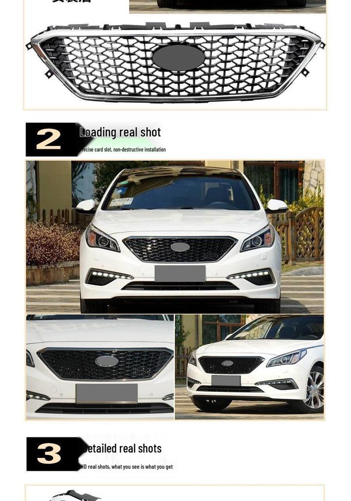 2015-2017 Hyundai Sonata 9th Gen Front Bumper Grille Mesh