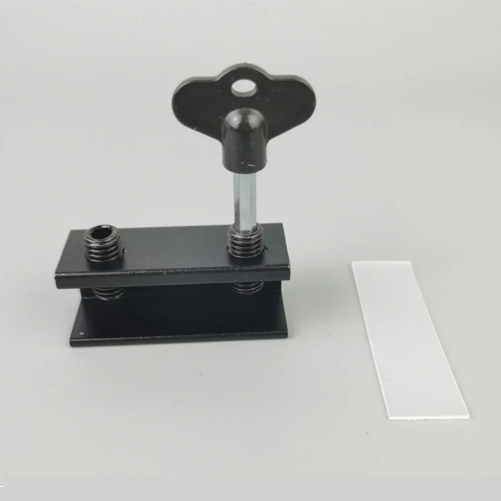 1Pcs Adjustable Sliding Window Lock No-Drill Install Aluminum Alloy Window Stoppers with Key Wrench Anti-theft Limiter