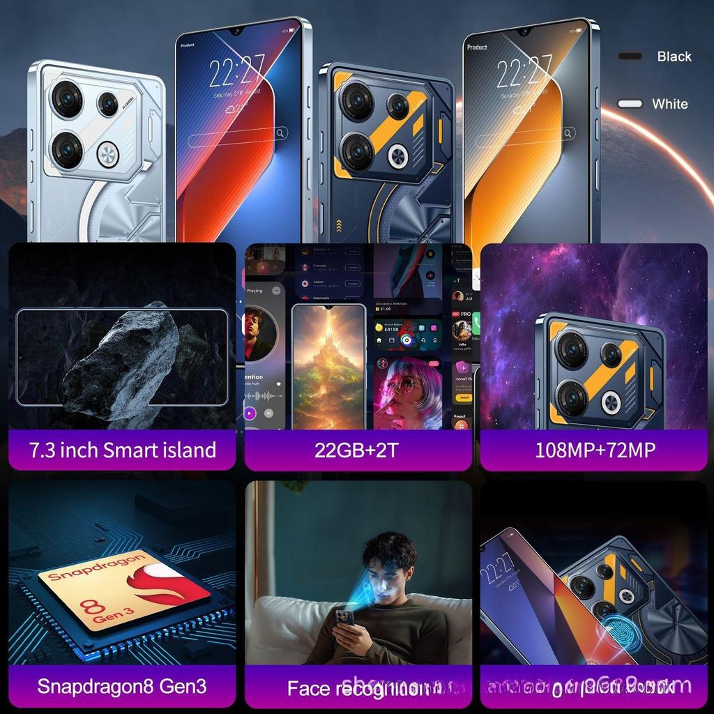 GT10 Pro Smartphone - Dual SIM, Dual Standby, 22GB RAM, 2TB Storage, Android, Global Version