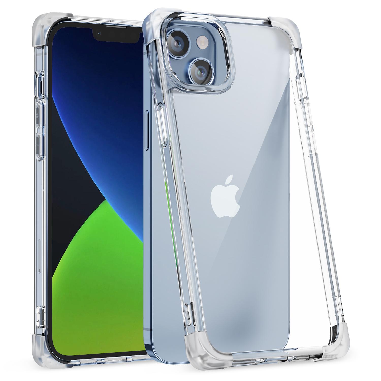 

For iPhone 13 6.1 inch Drop-proof Back Cover TPU+Acrylic Four Corner Matte Phone Case Transparent