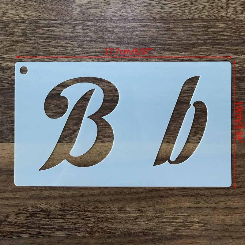 40 Sztuk Szablonów Malarskich Wyciskane Litery Cyfry Szablony Wielokrotnego Użytku do Malowania Natryskowego Rękodzieła DIY Dekoracji Ścian