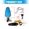 High Visibility Motorcycle Side Mirror Easy Installation Vibration Reduction Urban Ridings  Handlebar Mirror