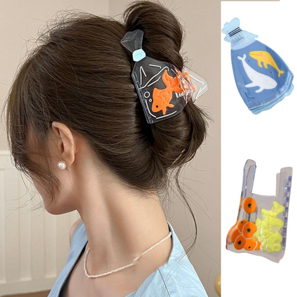 Transparente Goldfisch Haarspangen Wal Krallenklemmen Mode Acetat Haarklammer Für Frauen und Mädchen