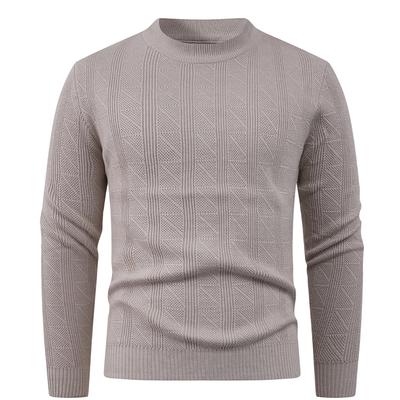 Korean Autumn and Winter Warm Bottoming Shirt Men's Sweater Solid Color Casual Round Neck Top