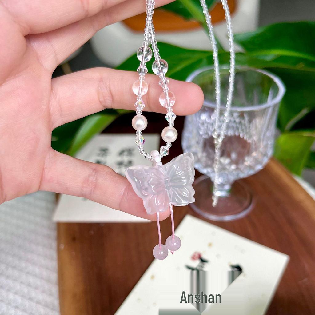 White Crystal Butterfly Necklace Pendant - Versatile Gift for Women, Girlfriends, or Best Friends - Fresh, Elegant Design