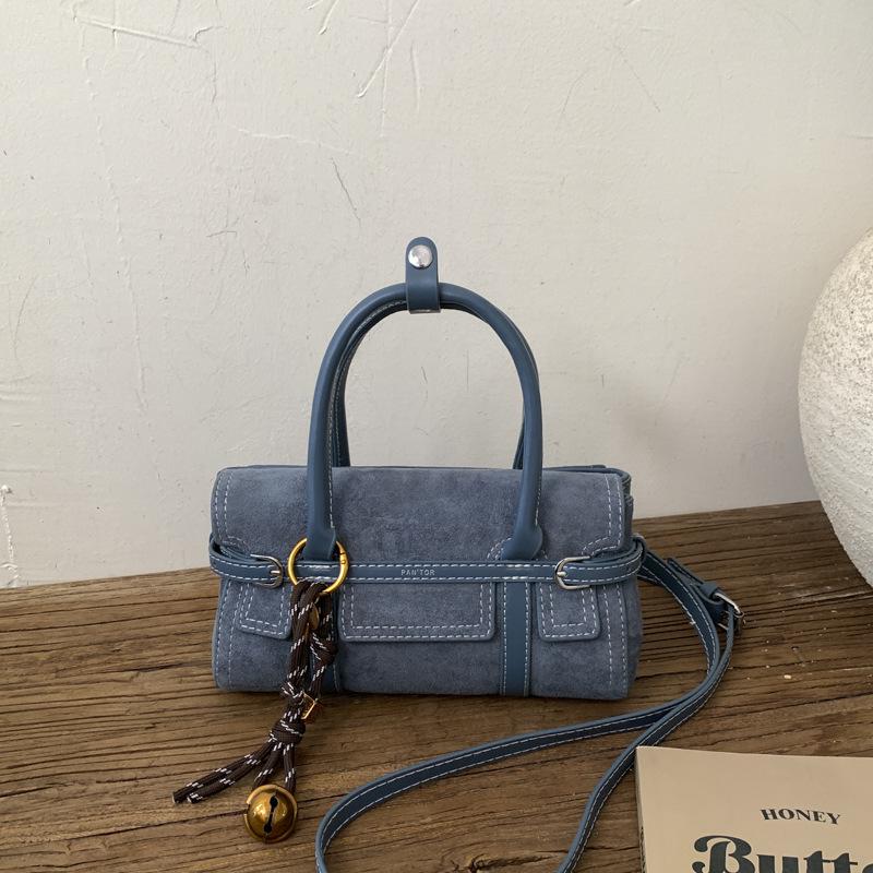 Осень 2025 Ретро Матовая Женская Сумка Кроссбоди - Изысканная Маленькая Квадратная Сумочка для Повседневного Использования синий