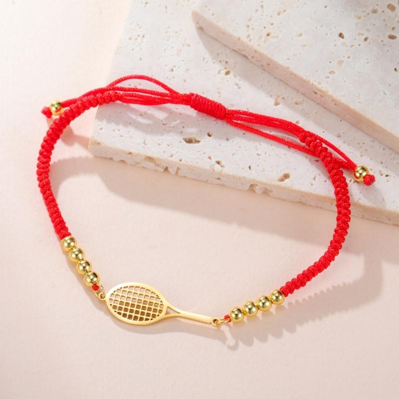 Braccialetto Geometrico Racchetta Con Cinturino Intrecciato Personalizzabile E Materiali Confortevoli