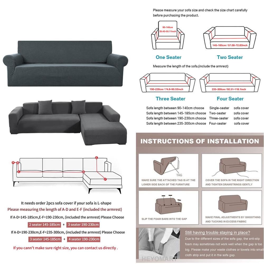 Stretch Plush Sofa Covers for Living Room 1/2/3/4 Seat All-inclusive Velvet Couch Covers Elastic Case Couch Sofa Slipcover Towel