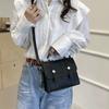 Korean Version of Fashionable Texture Versatile Ins Handbag 2025 Spring and Summer New Foreign Style Solid Color Messenger Bag Small Square Bag