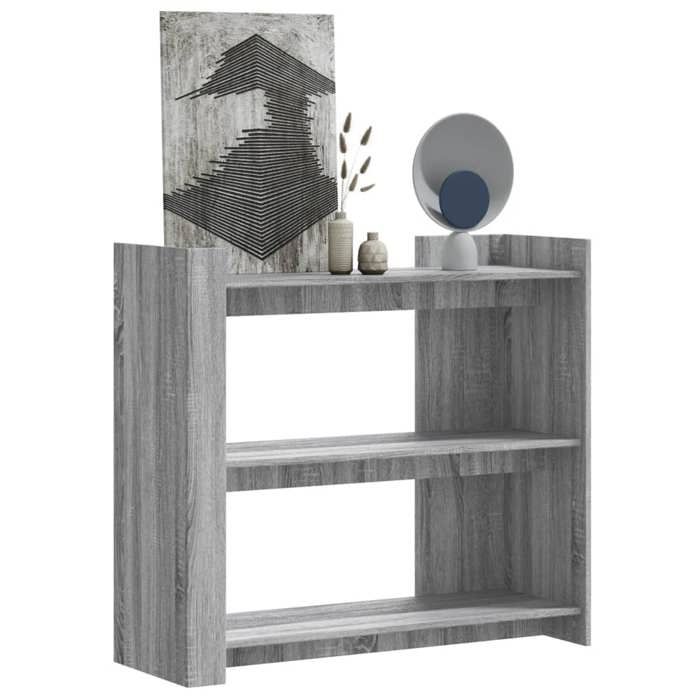 VidaXL Table console sonoma gris 100x35x90 cm bois d'ingénierie, bout de canapé, table console de couloir, table console de 848477