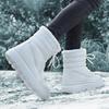 TUINANLE Stivali da Neve Antiscivolo da Donna Stivaletti Invernali alla Caviglia in Peluche Spesso Donna con Plateau Tengono Caldo Scarpe Imbottite in Cotone