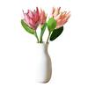 Artificial King Protea Flowers Lifelike Tropical Floral Arrangements Faux Protea Cynaroide with Stem for Wedding Centerpiece Home Office Table Decor