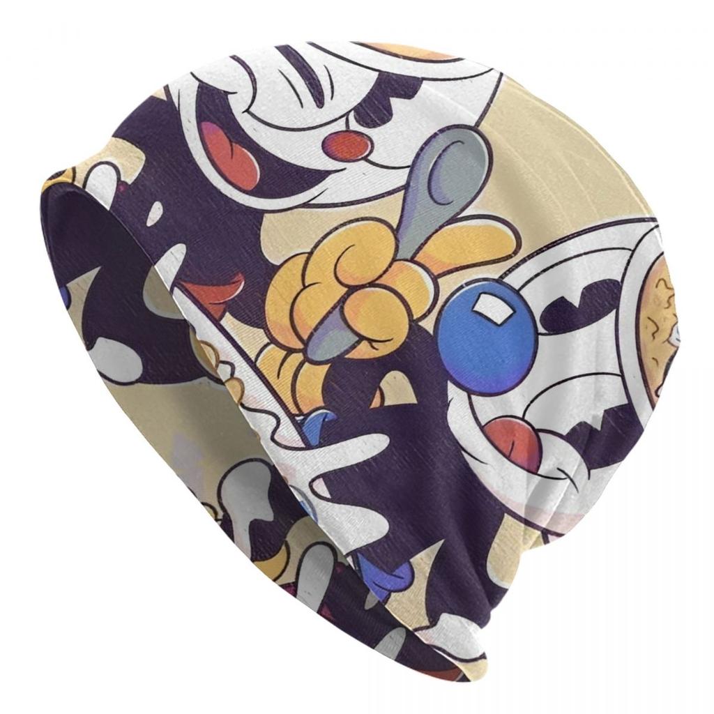 Great Retro Game Battle Cuphead Skullies Beanies Hats Spring Unisex Outdoor Caps Warm Multifunction Bonnet Hats