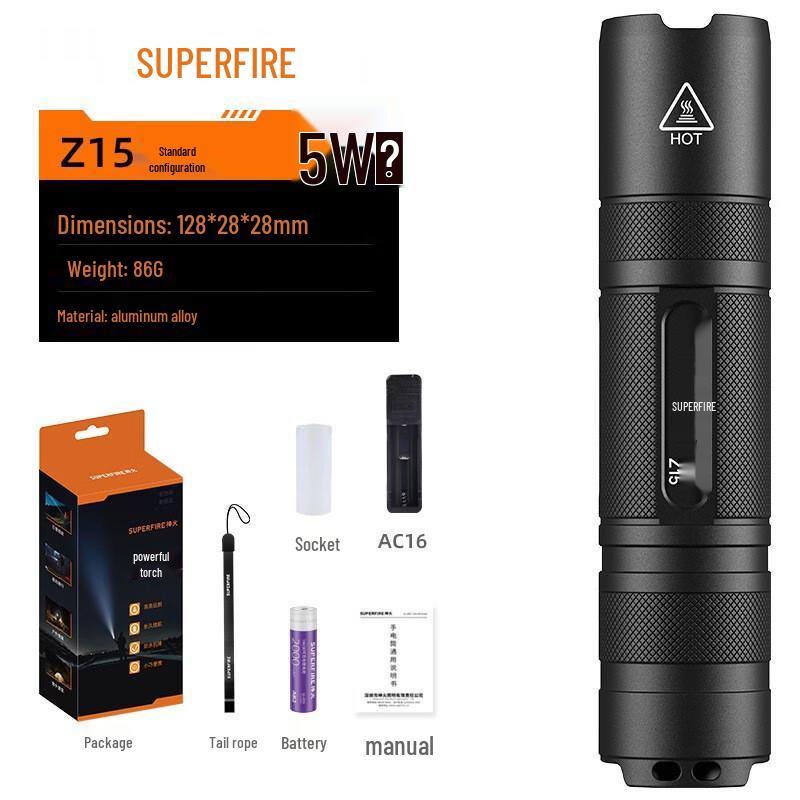 

SupFire Z15 365nm UV Counterfeit Detection Flashlight