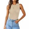 GMXIA Threaded Knitted Vest Women's Summer Solid Color Slim-fit Top