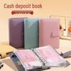 A6 Macaron PU Leather Notebook: Family Finance Planner with Zipper Pocket & Cash Storage
