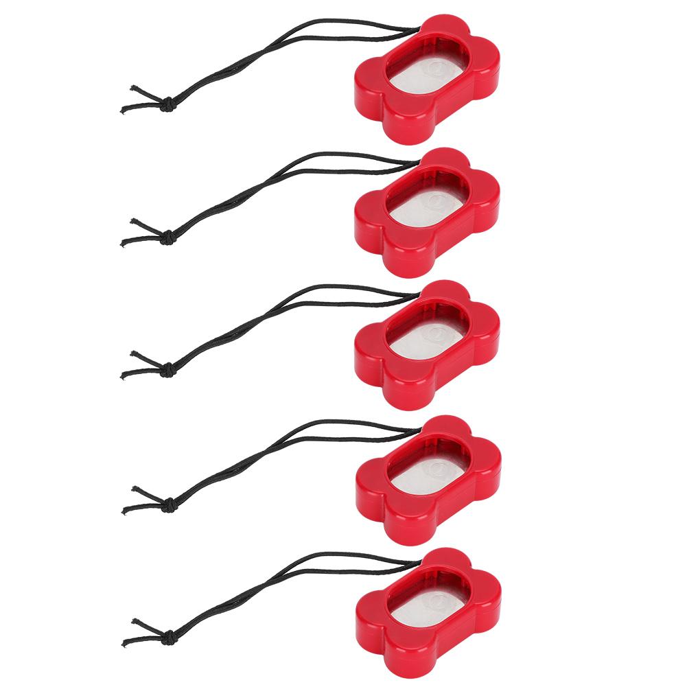 5PCS Pet Training Clicker Adjustable Three Gears Compact Lightweight Supplies for Dogs