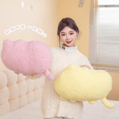 Girl Heart Pink Cat Throw Pillow Plush Toy Doll Cat Back Doll Home Sofa Pillow Doll