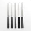 Color Table Chopsticks 5-Person Set Stainless Steel Restaurant Black