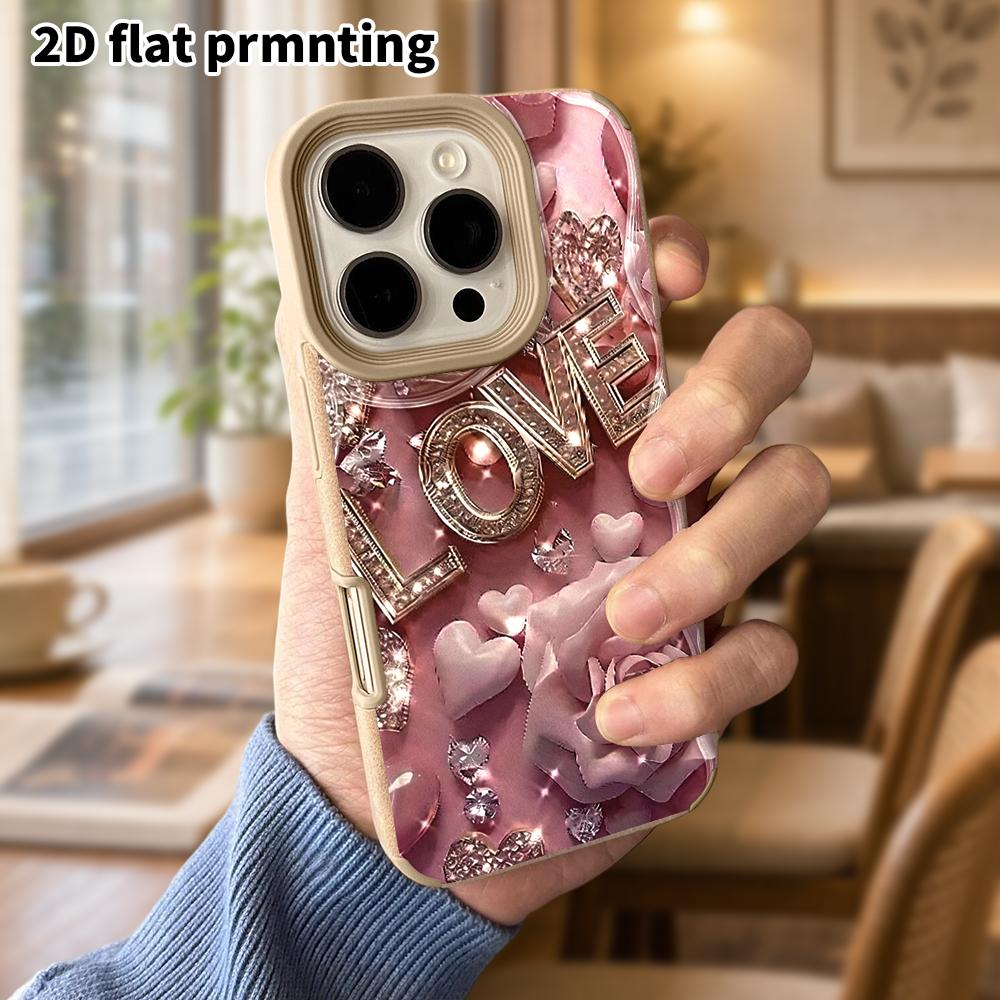 Phone Case: Lambskin 2D Flat Samsung Galaxy A34 A35 M05 M06 S20 S22 S21 FE Plus 5G Protective Case, Pink Rose, Christmas and Halloween Gift