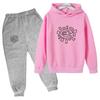 Kinder Mode Trend Buchstaben Print 2-teilig Pullover Hoodie+Hose Trainingsanzüge 2-13 Jahre Jungen Mädchen Streetwear Outfits Kinderbekleidung